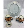 Image 2 : Rare Vintage Toby Character Cream Plus Sugar With Lid Plus German Plate