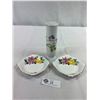 Image 1 : 2 Pin Dishes 3.5" Across - Millers Vancouver Plus Otagiti Bud Vase Signed V. Pfeiffer