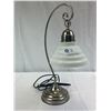 Image 1 : Lamp With Art Deco Style Milk Glass Shade, Working