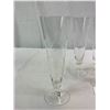 Image 2 : 8 Mid Century Engraved/Etched Pilsner Beer Crystal Glasses