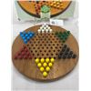Image 2 : Vintage Pavilion Solid Wood Chinese Checkers Game In Original Box, Complete