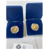 Image 1 : 2 1987 Canadian Loonies In Original Cases, First Year