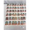 Image 2 : 3 NHL Full Sheets Of Uncut NHL Hockey Cards, Calgary Flames, 1987
