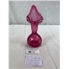 Image 2 : Very Pretty Vintage Hand Blown Cranberry Glass Vase, Jack-In-The-Pulpet