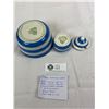 Image 2 : Vintage Cornish Ware 2 Iconic Stripey Blue And White Dishes