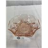 Image 1 : Vintage Hazel Atlas Pink Depression Glass Bowl With Scalloped Edges