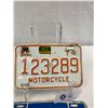 Image 3 : Lot Of BC Motorcycle License Plates