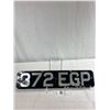 Image 1 : Vintage British Taxi License Plate