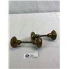 Image 2 : 2 Pairs Of Antique Brass Door Knobs