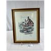 Image 1 : Vintage Picture Ann Hathaway's Cottage, 14"x18"