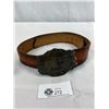Image 2 : Vintage Tooled Leather Belt C/W 5 Interchangeable Belt Buckles