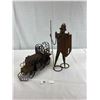 Image 1 : Metal Art Train Sculpture And Middle Ages Metal Figurine, Scrap Metal Art, Folk Art, Recycled Metal 