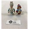 Image 1 : 2 Antique German Porcelain Half Dolls In Very Good Condition, 3.5"x2.75"