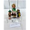 Image 2 : 3 Small Vintage Plastic Souvenir Dolls