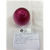 Image 2 : Rossi Signed Cranberry Glass Apple Paperweight Made In Niagara Falls Canada, 3"x3.75", Excellent Con