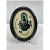 Image 1 : Vintage Framed Hand Stich Needle Point Silhouette Of Victorian Lady With 2 Children And Dog, Very Ni