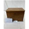 Image 2 : Antique Wooden Table Top Accessory/Letter Box, Beautifully Hand Crafted, 8"T X 11"W X 7" Deep