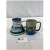 Image 1 : 2 Vintage Otagiri Japan Ceramic Jug And Mug With Costal Scenes, Both Items Marked Otagiri And In Gre