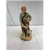 Image 1 : 18"T Boy Feeding Dog Statue