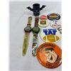 Image 2 : Nice Collectible Lot Of Pins, Buttons, Watches, Etc.