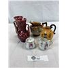 Image 1 : Nice Decorative Lot Of Teapot, Creamer, Vases, Etc.