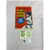Image 1 : Topps Baseball Giant Photo Card 1981 Still Sealed In Package Plus Sterling Silver Putty Marker On Ca
