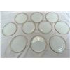 Image 1 : 1950's Fire King Oven Ware Lunchin Snack Plate, 10 Plates With Gold Trim, No Cups, New Old Inventory