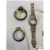 Image 2 : Approx. 120g Of Sterling Silver Empty Pocket Watch Cases And Bands