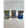 Image 1 : Quaker State, Chevron And Valvoline Tin Cans, All Full