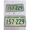 Image 1 : 1970 Saskatchewan Matching Pair OF License Plates