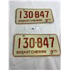 Image 1 : 1971 Saskatchewan Matching Pair Of License Plates