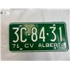 Image 2 : 1971 CV Alberta Matching Pairs And Consecutive Sets (3C - 84 - 30 And 3C - 84 - 31), 4 Plates In Tot