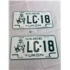 Image 1 : Beautiful The Klondike Yukon Matching Pairs Of License Plates, Never Mounted