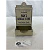 Image 1 : Vintage Original Fish's General Store Tin Matches Holder, Beacon Hill Saskatchewan, Great Shape
