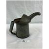 Image 1 : Original Vintage Galvanized One Quart Oil Can With Handle And Spout, Stamped NYC-PA Approved Type Q1