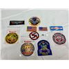Image 1 : Assortment Of Cloth Patches (University Of Arizona Seal, US Navy, Commemorative, Anti Swastika, Etc.