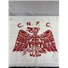 Image 2 : In Clean and Very Good Condition Native Friendship Flag with Artist Intitals TH 28" x 36"