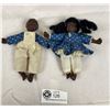 Image 1 : Vintage Black American Dolls- Porcelain & Cloth & Approx 5.5''