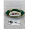 Image 3 : Vintage Kid Leather Long Gloves, English Dresser Brush, Embroidered Bag & Hand Painted Trinket Dish 