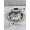 Image 2 : Vintage Royal Adderley 'Alberta Tartan' Bone China Trio & Salt & Pepper Set