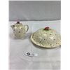 Image 1 : Vintage Simpsons Potters Solian Wre Chinz Domed Cheese Plate & Creamer