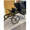 Image 5 : Great Double Buggy (Horse Drawn Carriage) For Those Special Antique Dolls 46''x20''x14'' Very Nice