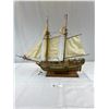 Image 1 : A 23''x20'' Wooden Sailboat (The Halifax) On Stand