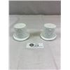 Image 1 : Vintage Milk Glass Button and Daisy 2" x 3" Top Hats Toothpick Holders by Westmoorland