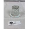 Image 2 : 2  Vintage Glass Top Hats Fenton White Opalescent Hobnail 3" x 2.5" and Westmoreland Electric Blue C