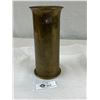 Image 1 : WWI Brass Trench Art Shell Vase 1917