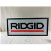 Image 1 : Nice 28 x 12 1/2 Light up Ridgid sign