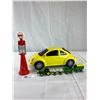 Image 2 : Volkswagen Bug, Small gas pump decanter and diecast john deer tractors etc