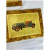 Image 1 : Nice Lot of 5 Antique Car Pictures on Wood