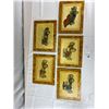 Image 2 : Nice Lot of 5 Antique Car Pictures on Wood